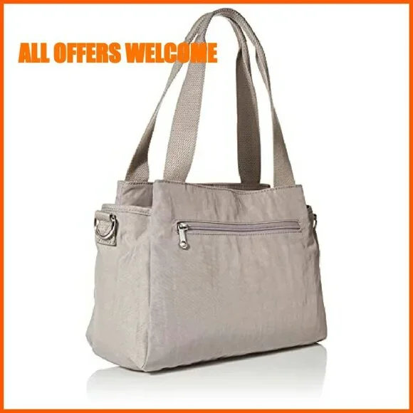 Lightweight Crossbody Bag with Magnetic Pockets, Multi-Compartment Shoulder Bag